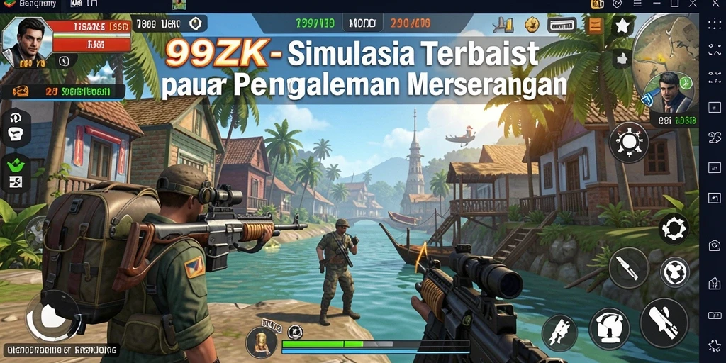 Screenshot gameplay 99ZK menampilkan aksi mendebarkan dalam simulasi.