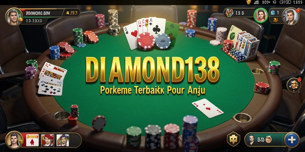 Tampilan permainan poker yang memukau dan interaktif di DIAMOND138.