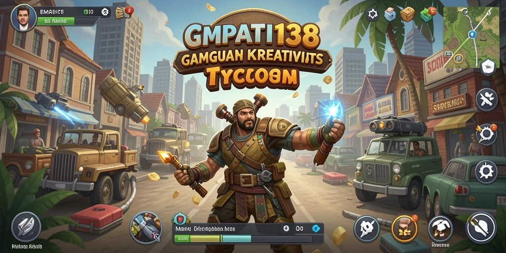 Screenshot gameplay menunjukkan manajemen bisnis yang menarik dalam EMPATI138.