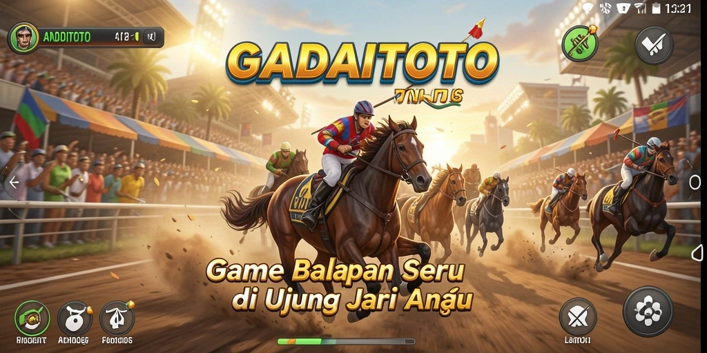 Gambaran gameplay seru saat balapan di GADAITOTO.