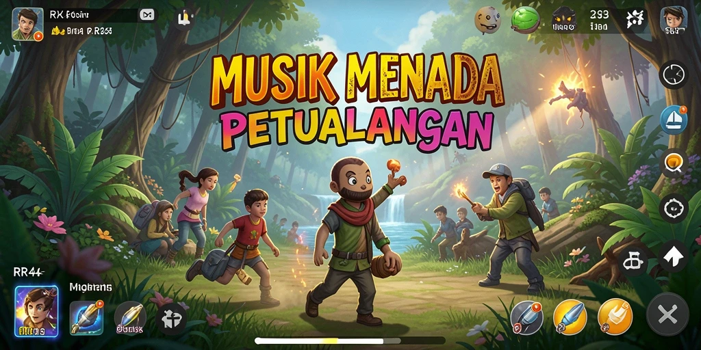 Tampilan gameplay yang menarik dan penuh warna di RR44.