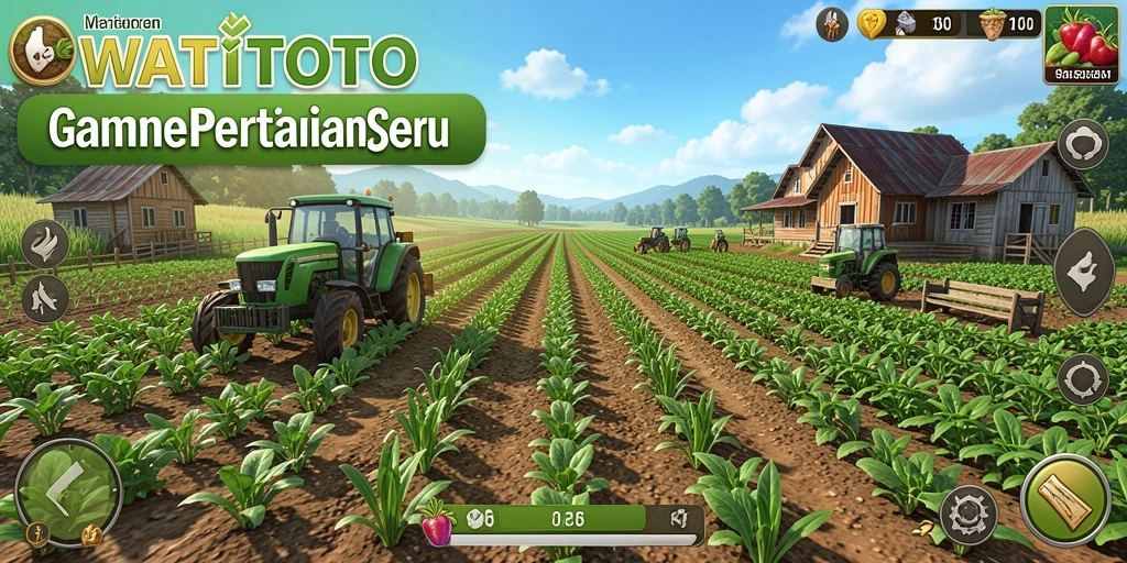 Tangkapan layar gameplay WATITOTO yang menampilkan kebun yang sedang berkembang.